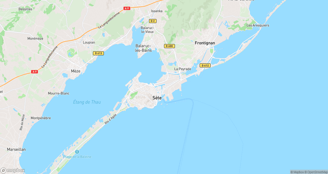 Localisation de la voiture à Sète