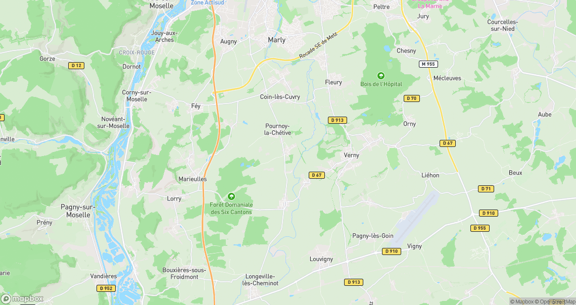 Localisation de la voiture à Coin-sur-Seille