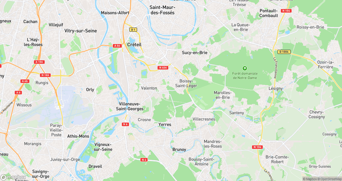 Localisation de la voiture à Limeil-Brévannes