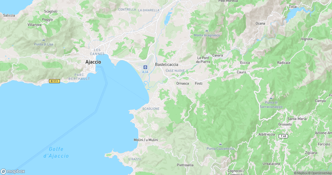 Localisation de la voiture à Grosseto-Prugna