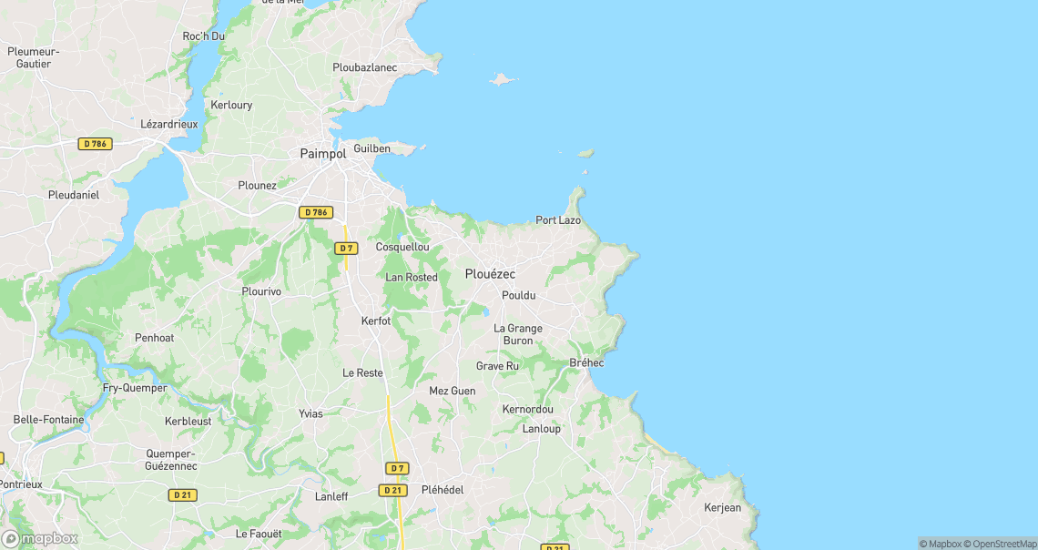 Localisation de la voiture à Plouézec