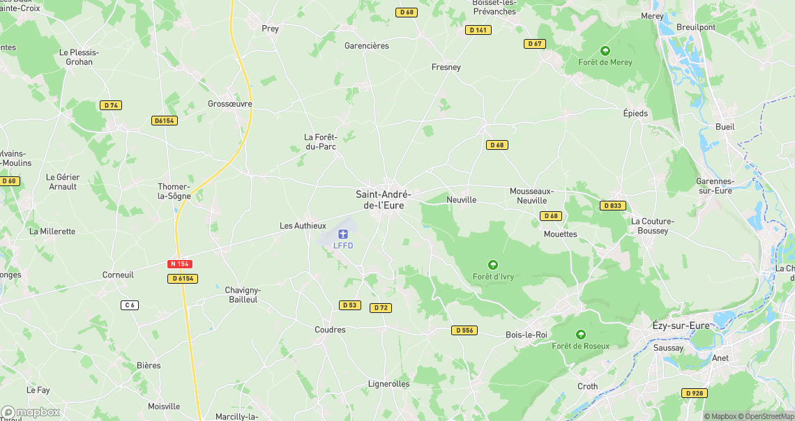 Localisation de la voiture à Saint-André-de-l'Eure