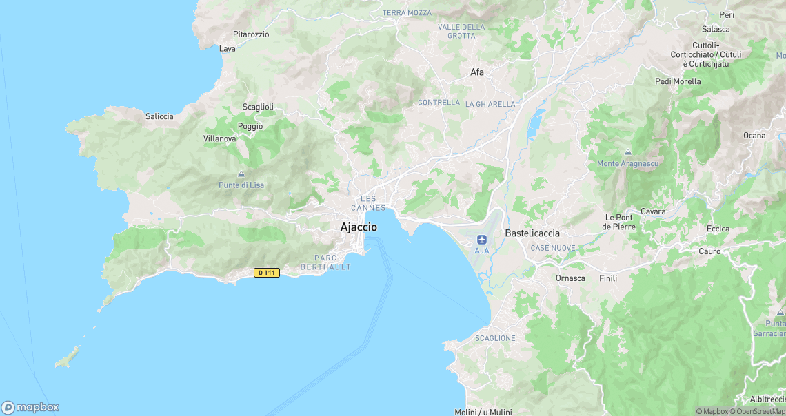 Localisation de la voiture à Ajaccio