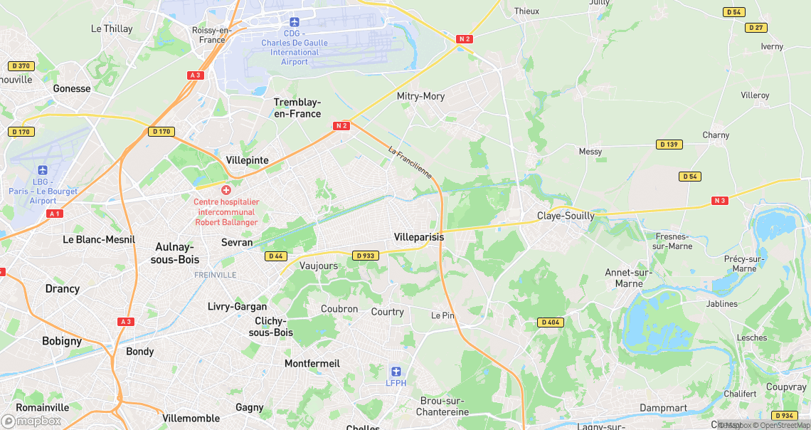 Localisation de la voiture à Villeparisis