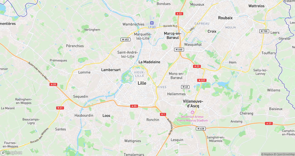Localisation de la voiture à Lille