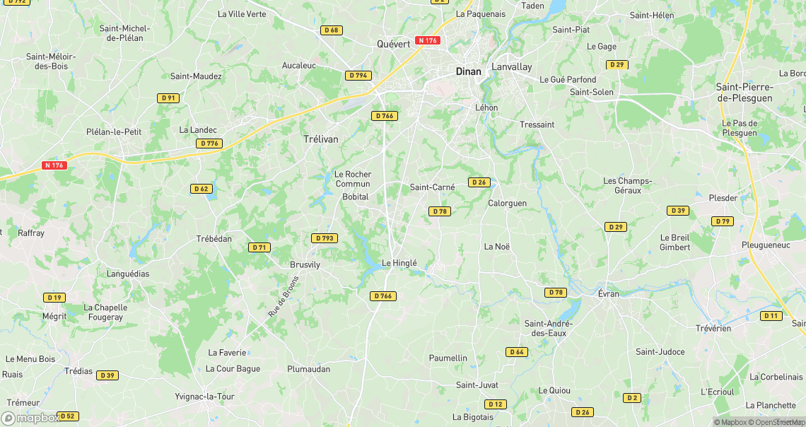 Localisation de la voiture à Le Hinglé