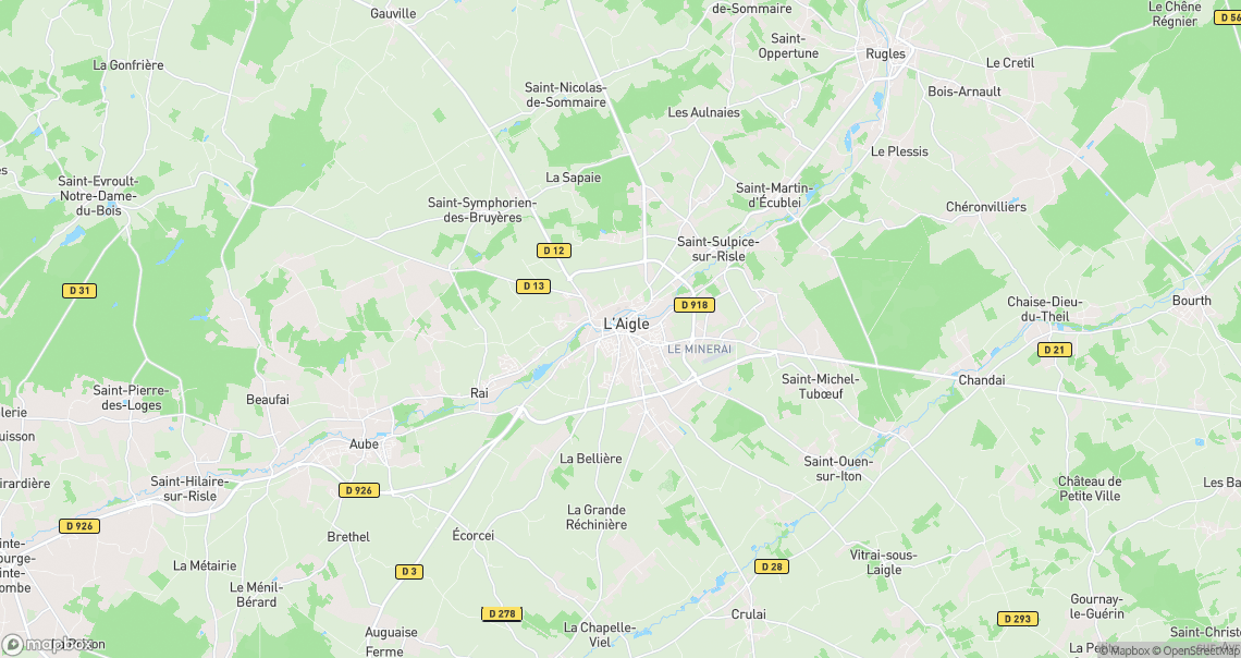 Localisation de la voiture à L'Aigle