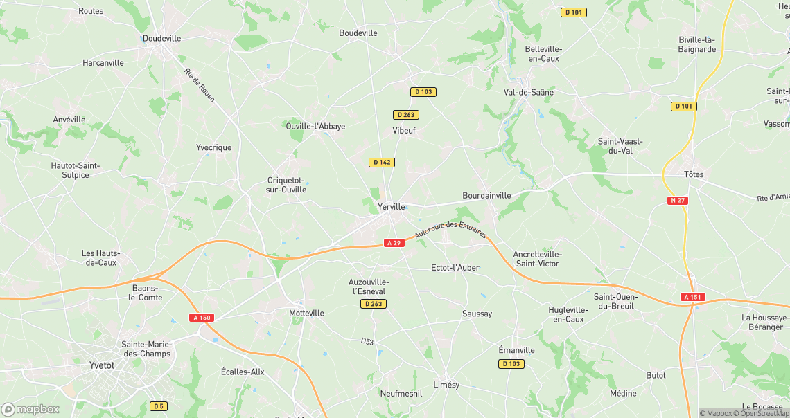 Localisation de la voiture à Yerville