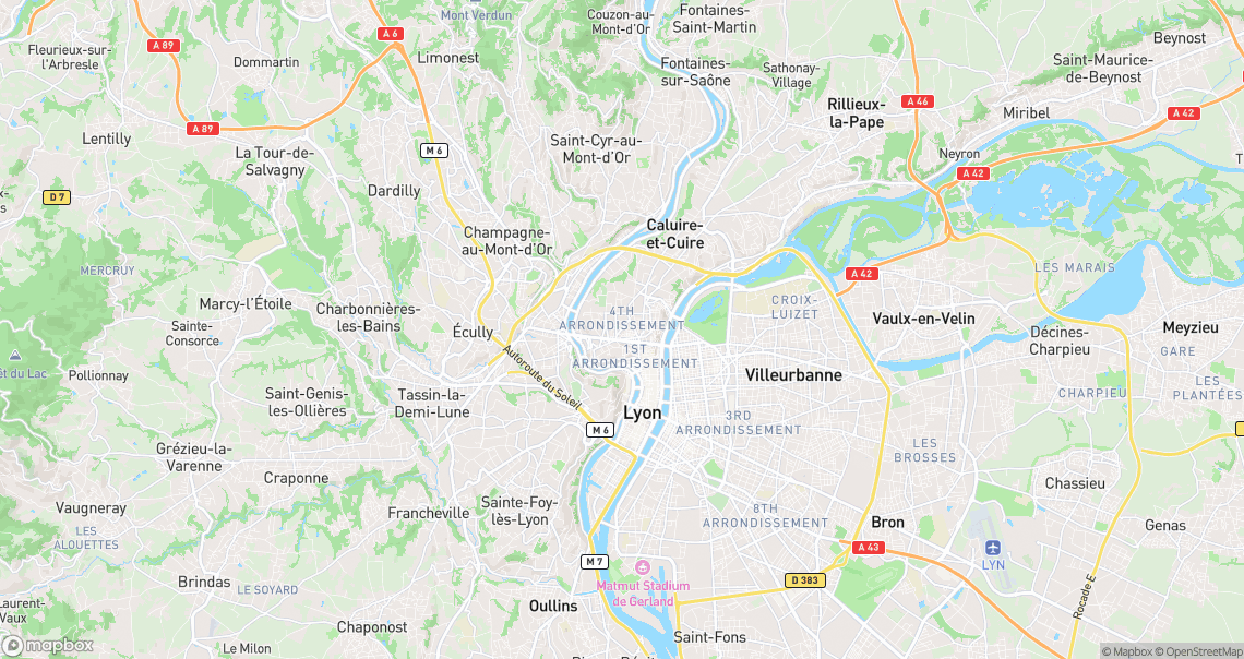 Localisation de la voiture à Lyon