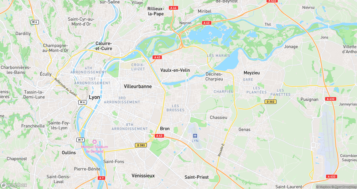 Localisation de la voiture à Vaulx-en-Velin