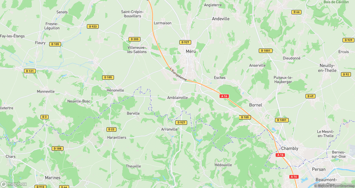 Localisation de la voiture à Amblainville