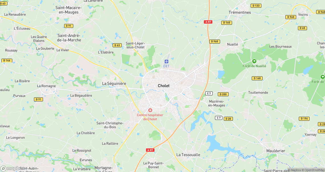 Localisation de la voiture à Cholet