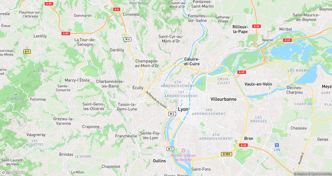 Localisation de la voiture à Lyon