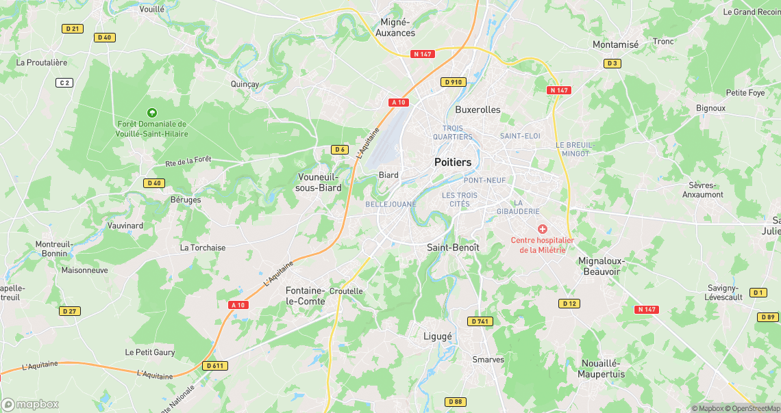Localisation de la voiture à Poitiers