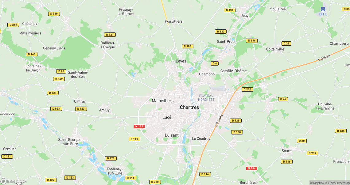 Localisation de la voiture à Chartres