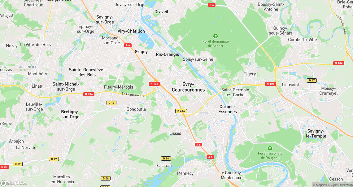 Localisation de la voiture à Évry-Courcouronnes