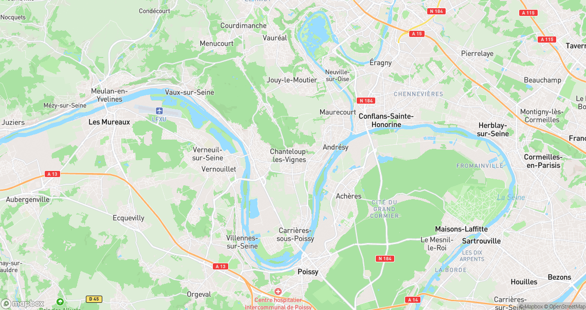Localisation de la voiture à Chanteloup-les-Vignes