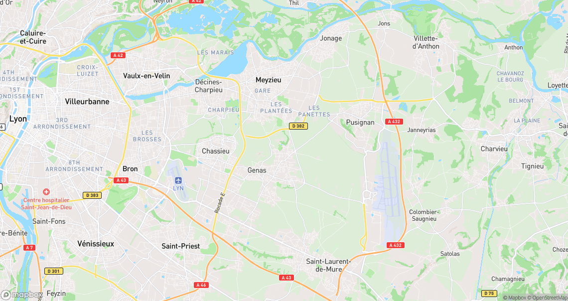 Localisation de la voiture à Genas
