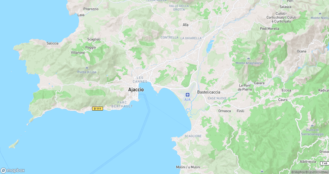 Localisation de la voiture à Ajaccio