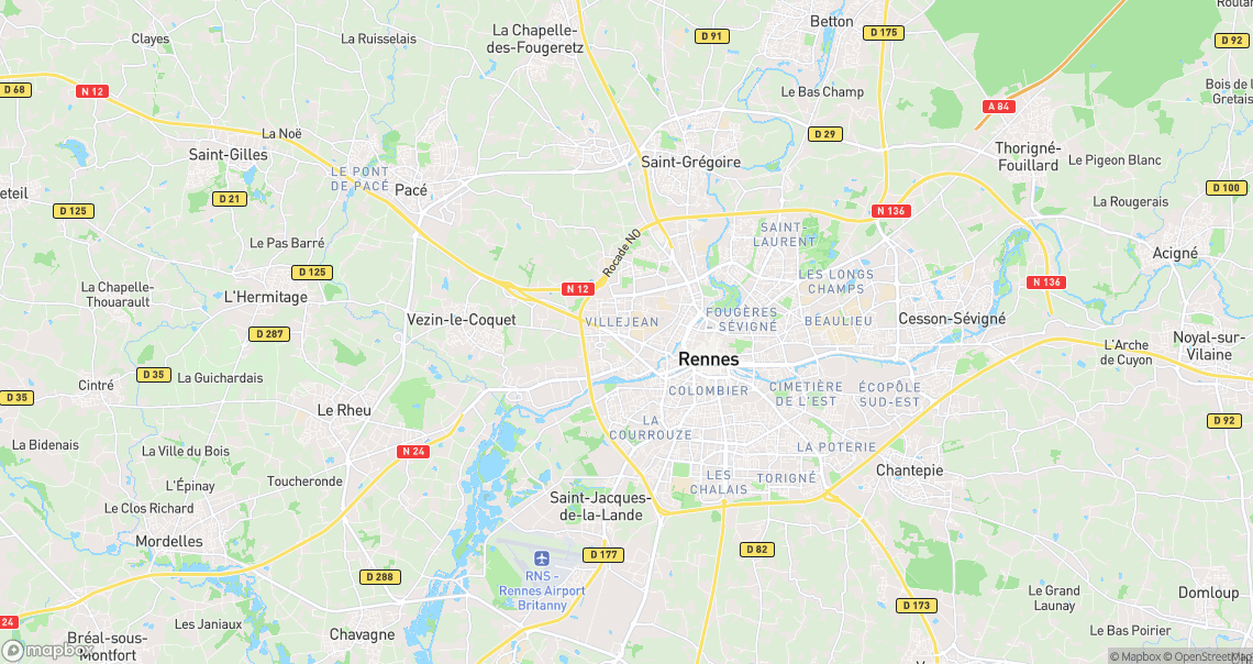 Localisation de la voiture à Rennes
