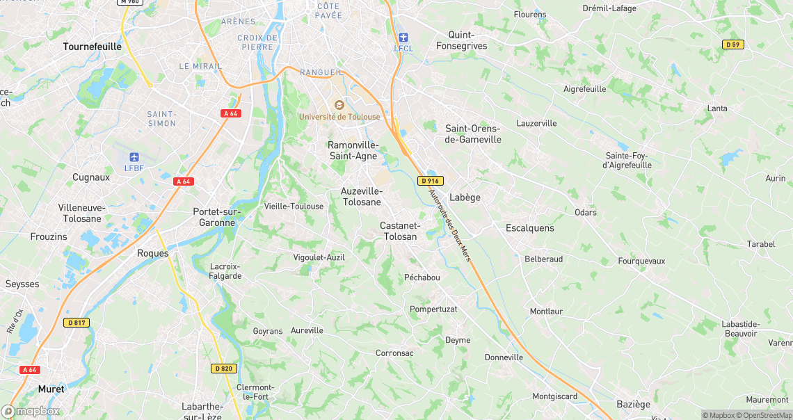 Localisation de la voiture à Castanet-Tolosan