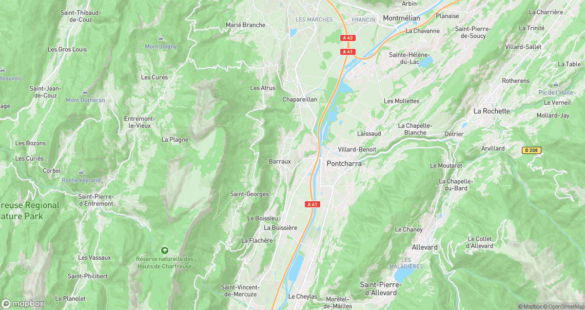 Localisation de la voiture à Barraux