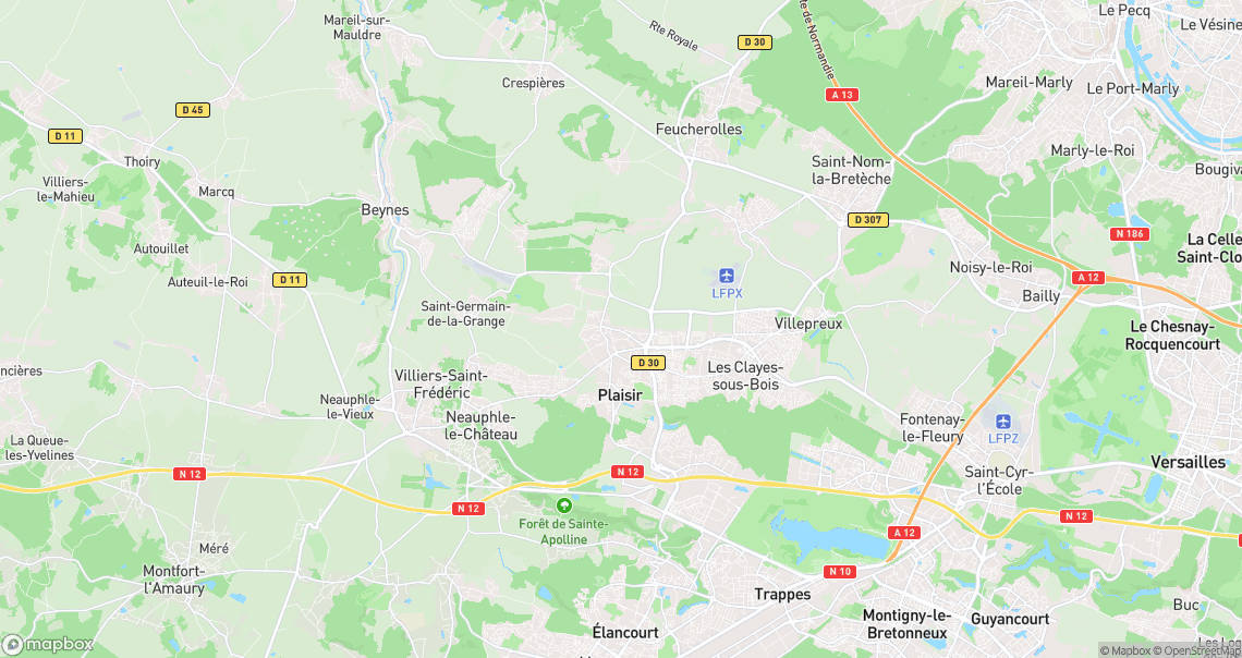 Localisation de la voiture à Plaisir