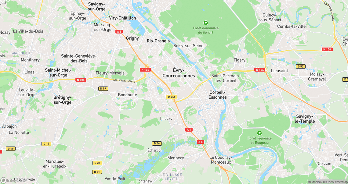 Localisation de la voiture à Évry-Courcouronnes