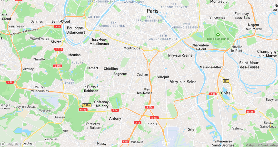 Localisation de la voiture à Cachan