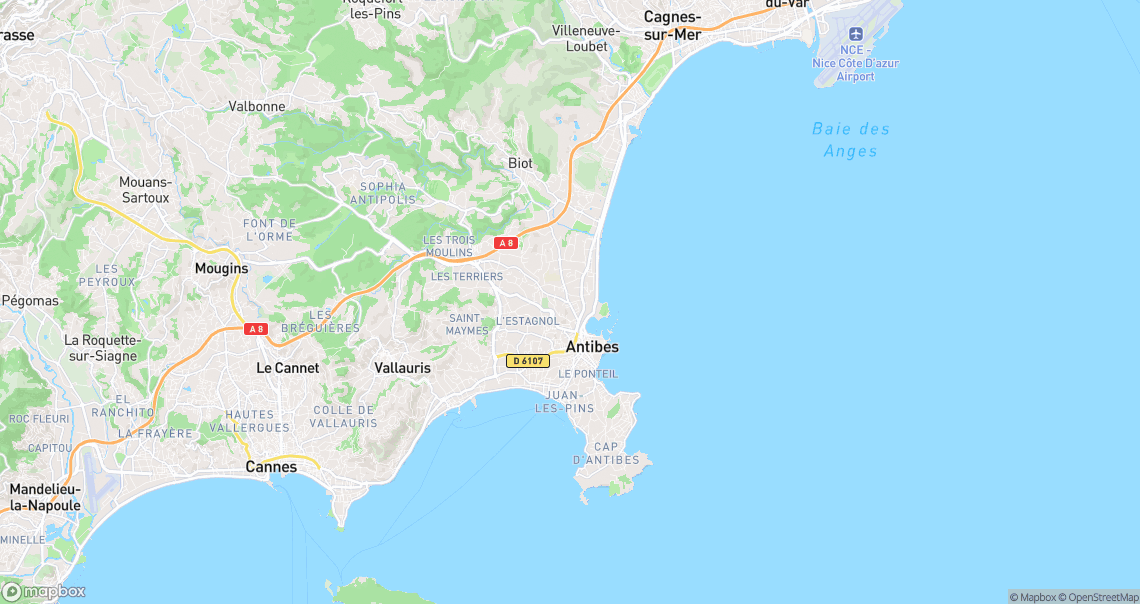 Localisation de la voiture à Antibes