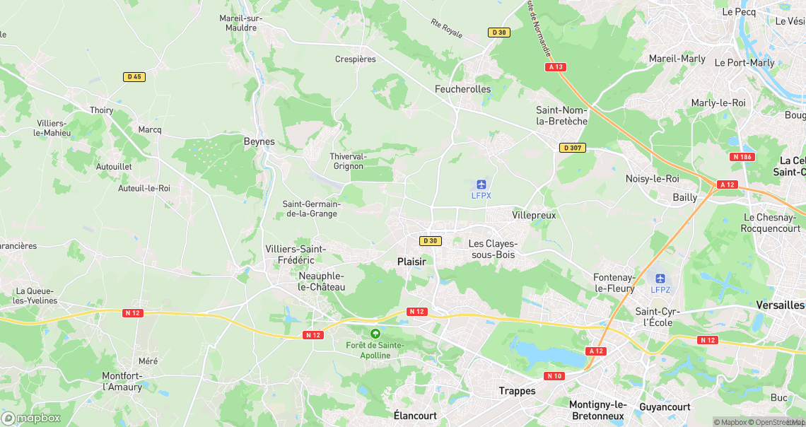 Localisation de la voiture à Plaisir