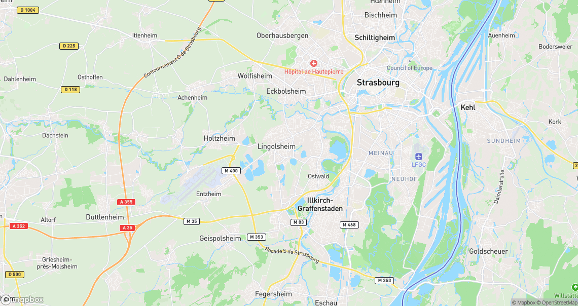 Localisation de la voiture à Lingolsheim