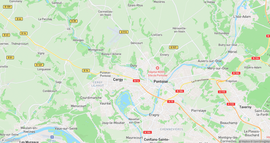 Localisation de la voiture à Osny