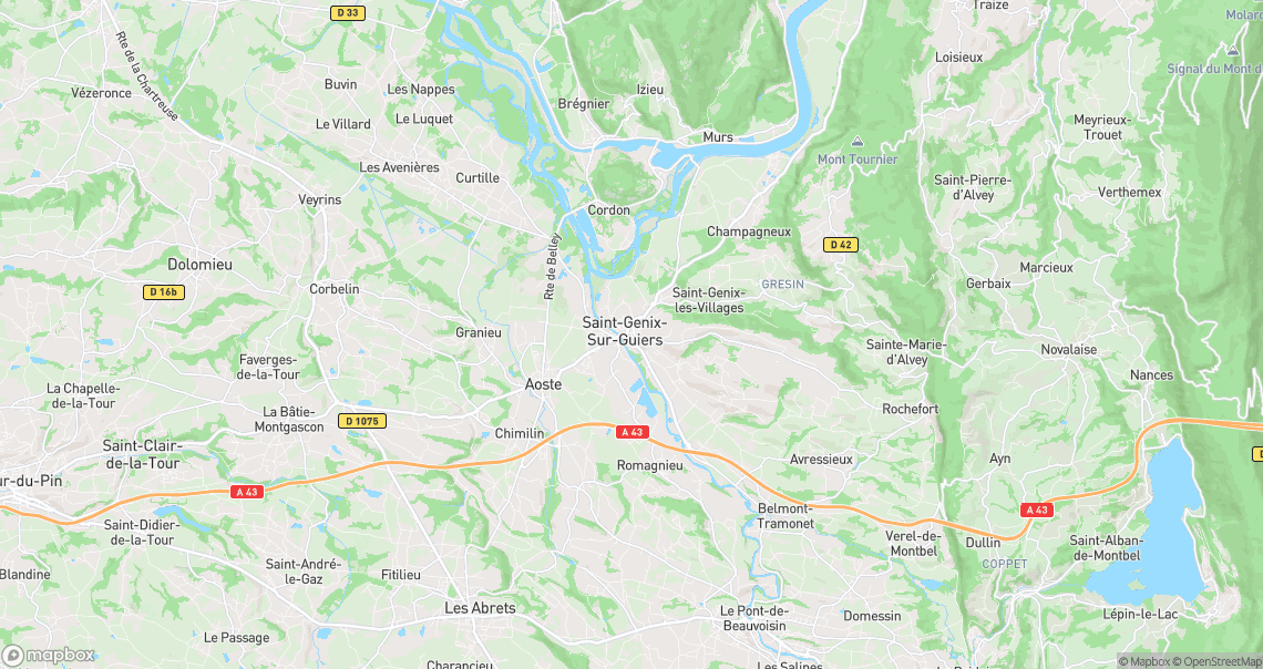 Localisation de la voiture à Saint-Genix-les-Villages
