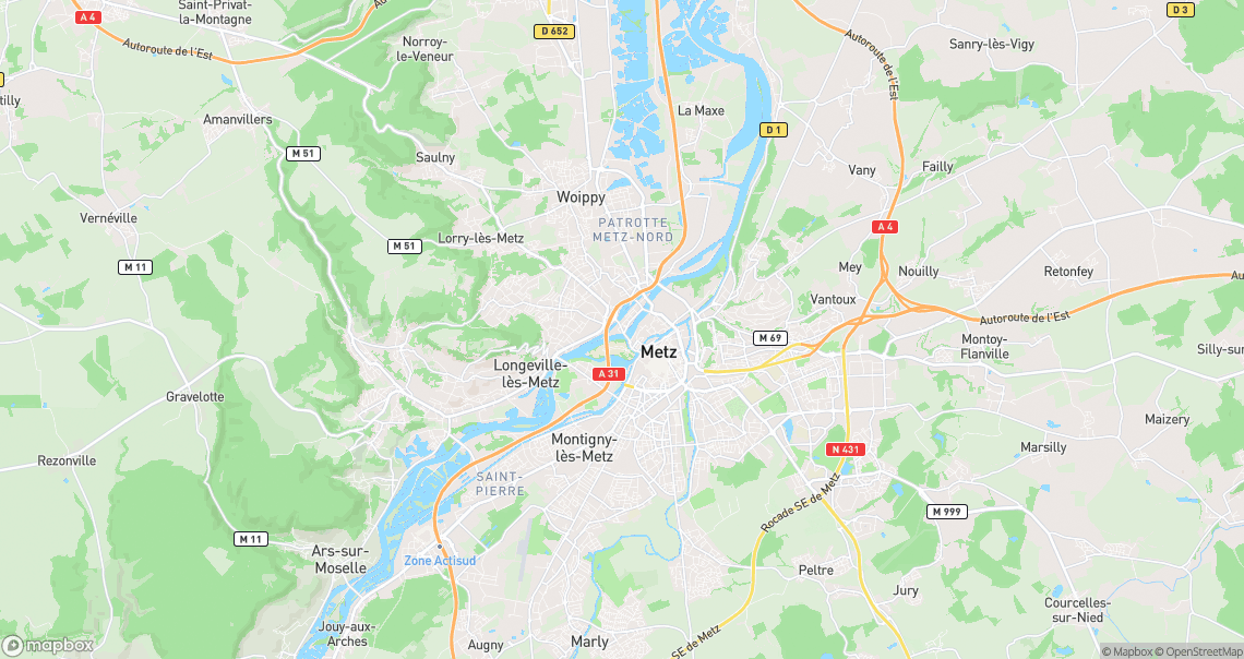 Localisation de la voiture à Metz