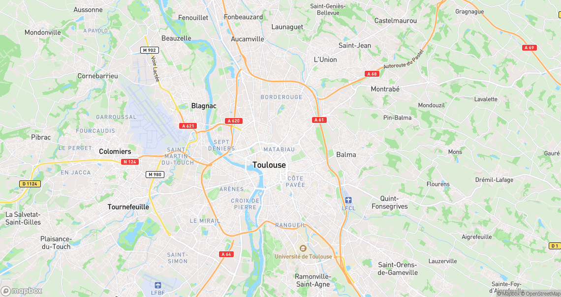 Localisation de la voiture à Toulouse