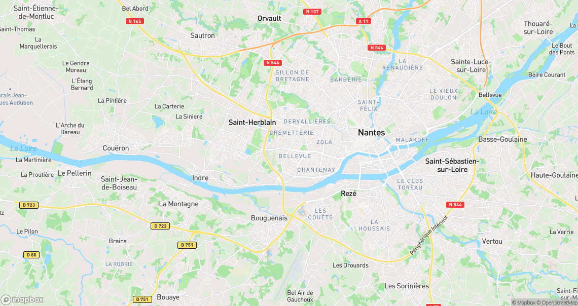 Localisation de la voiture à Nantes