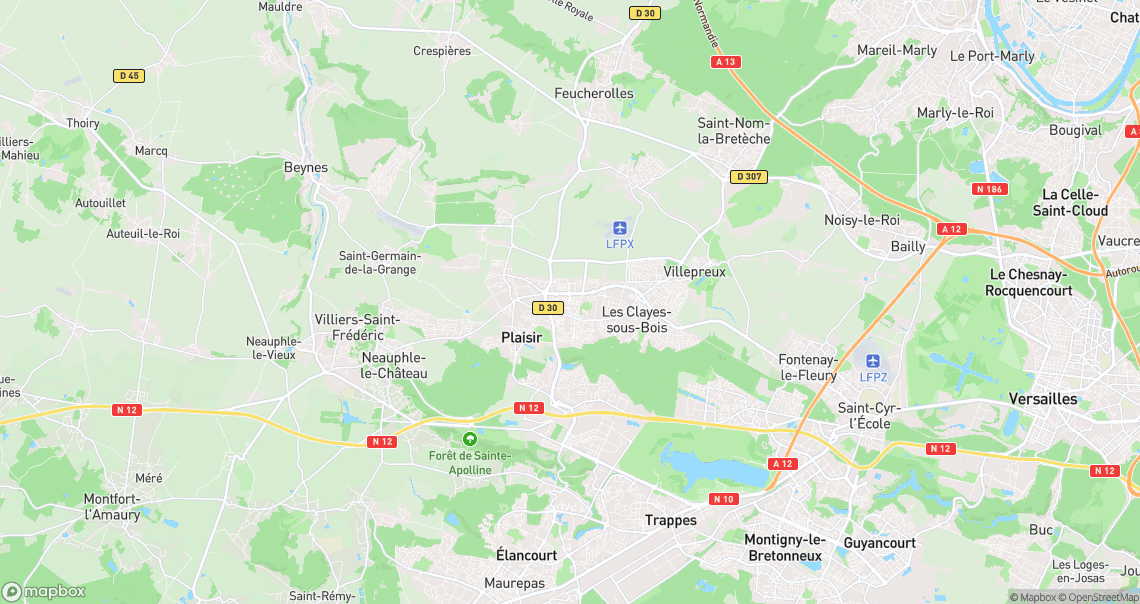 Localisation de la voiture à Plaisir