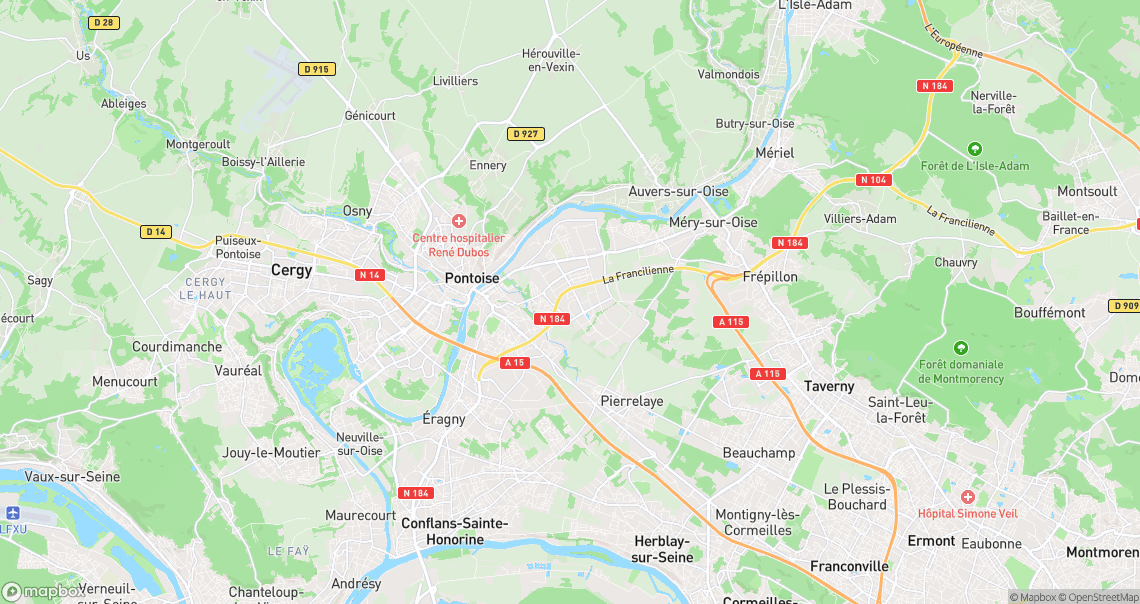 Localisation de la voiture à Saint-Ouen-l'Aumône