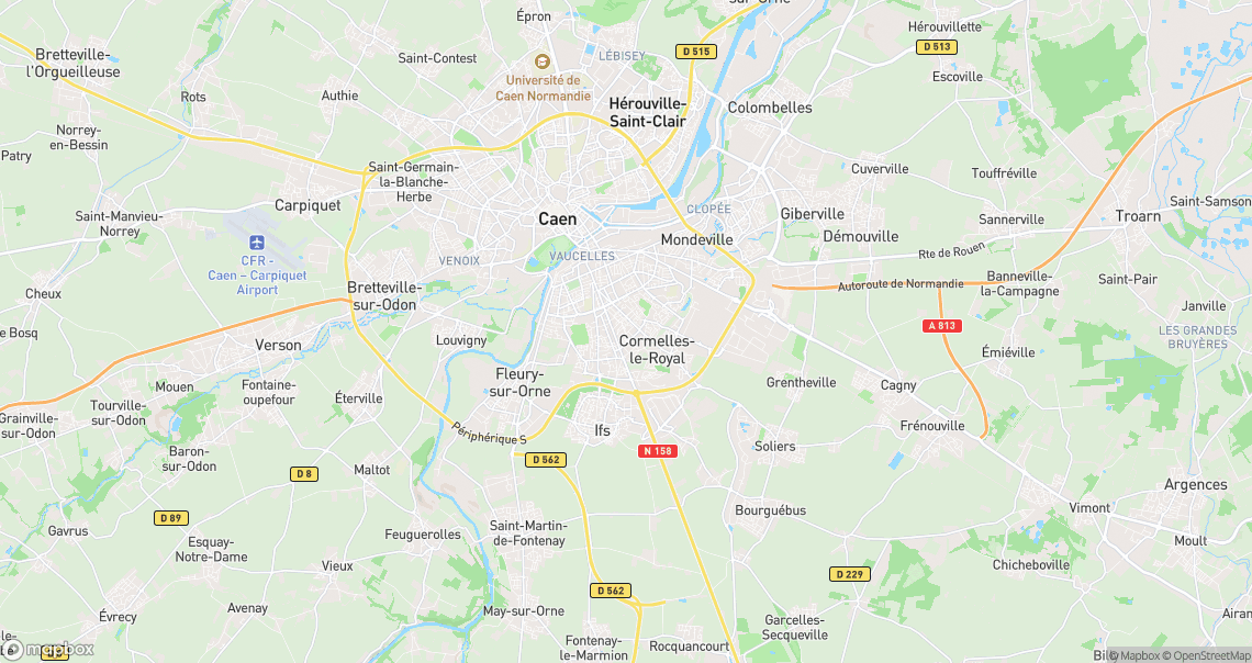 Localisation de la voiture à Caen