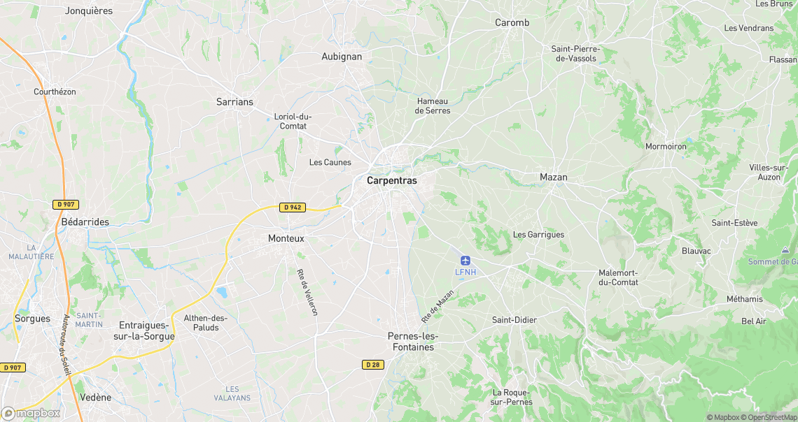 Localisation de la voiture à Carpentras