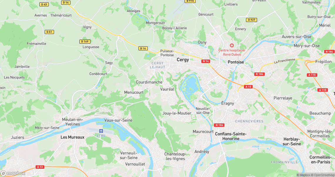 Localisation de la voiture à Vauréal