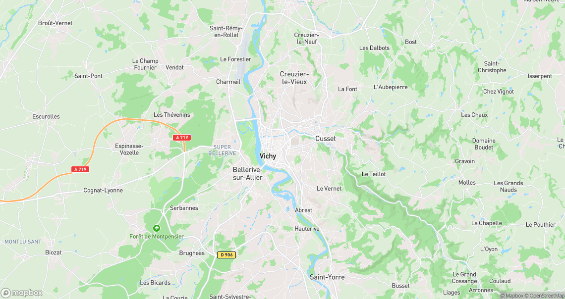 Localisation de la voiture à Vichy