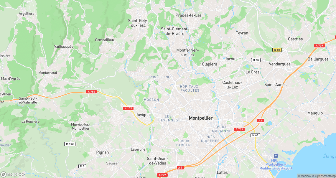 Localisation de la voiture à Montpellier