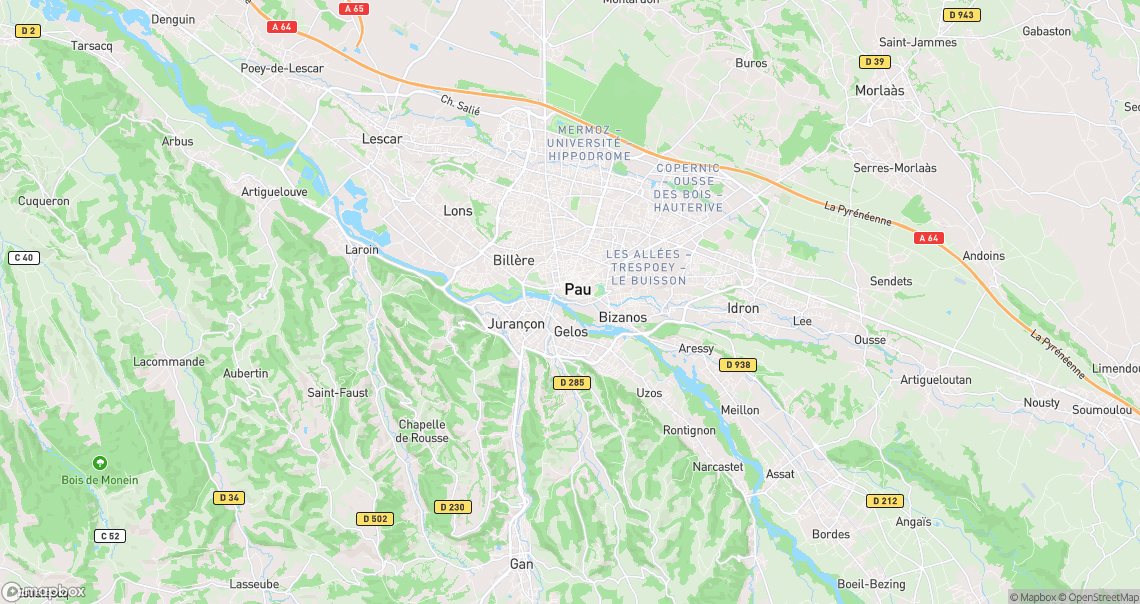 Localisation de la voiture à Pau