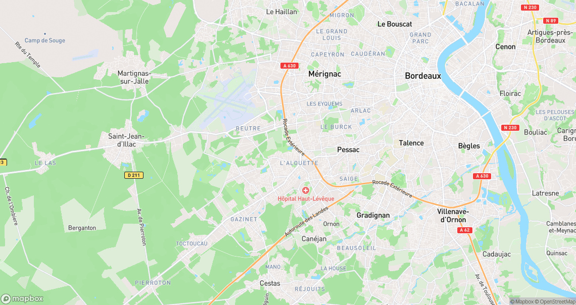 Localisation de la voiture à Pessac
