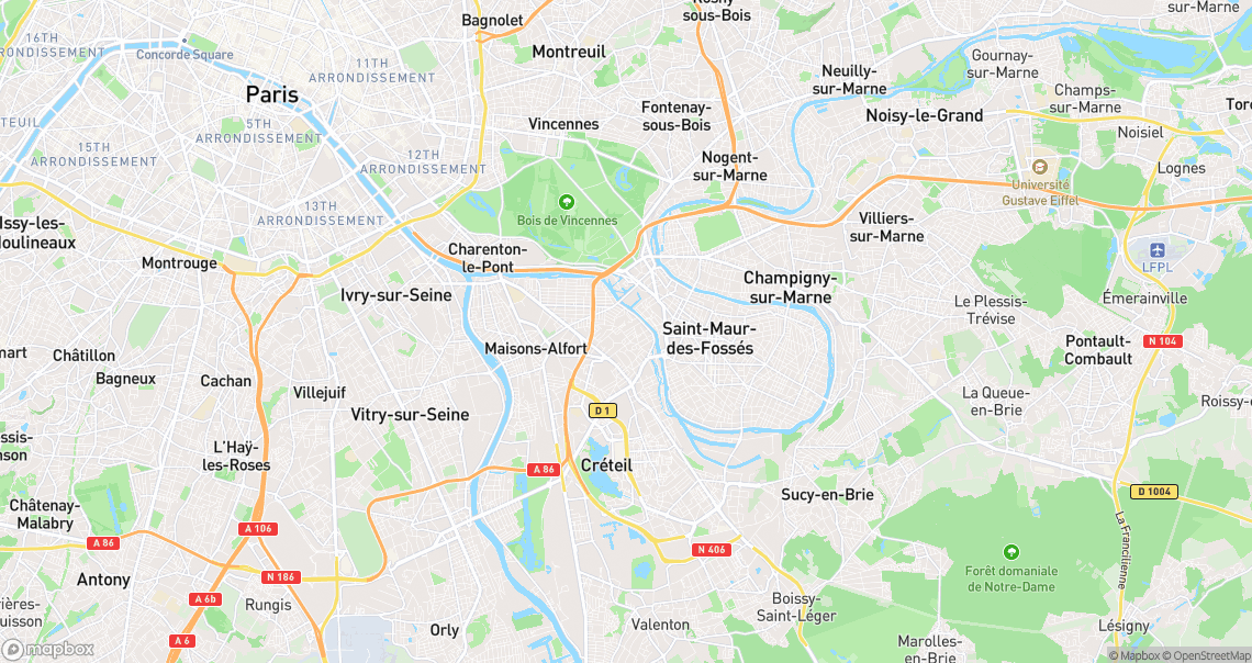 Localisation de la voiture à Créteil