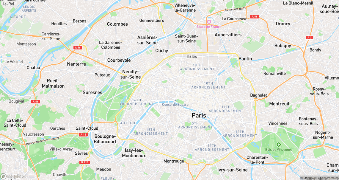 Localisation de la voiture à Paris
