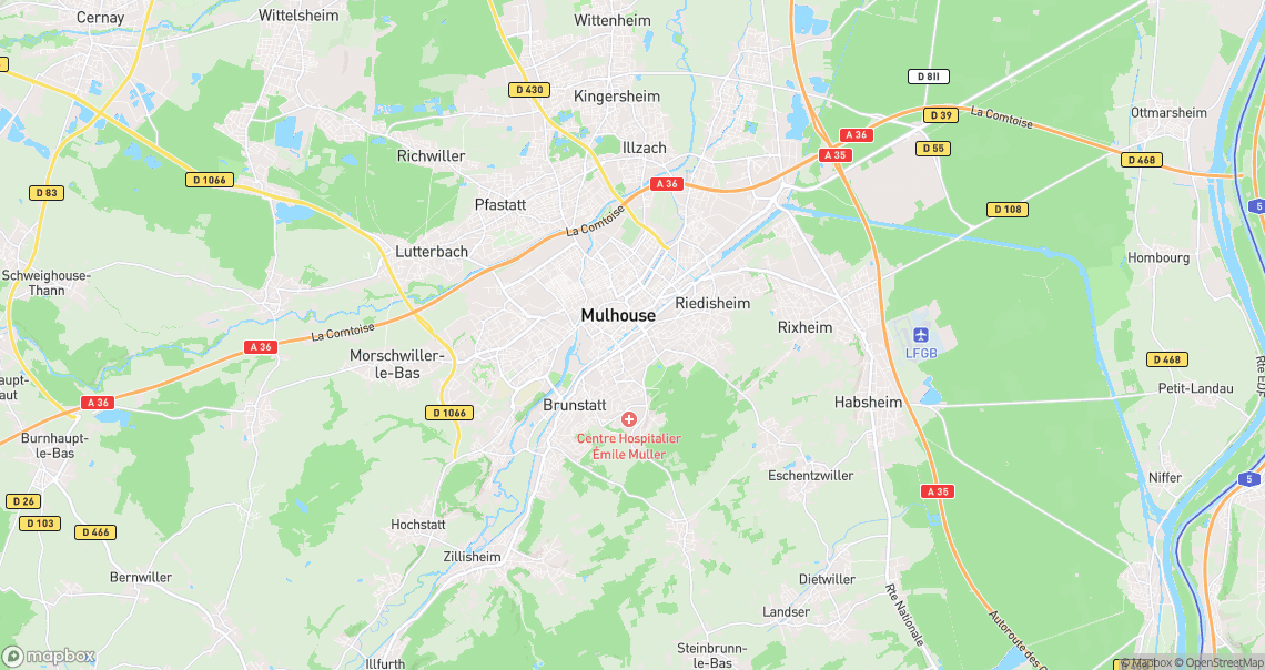 Localisation de la voiture à Mulhouse