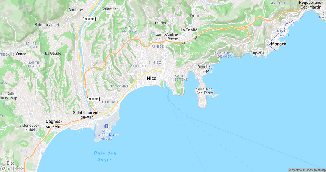 Localisation de la voiture à Nice